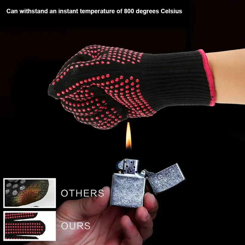 Oven Mitt Silicone - 1 paire de gants de barbecue