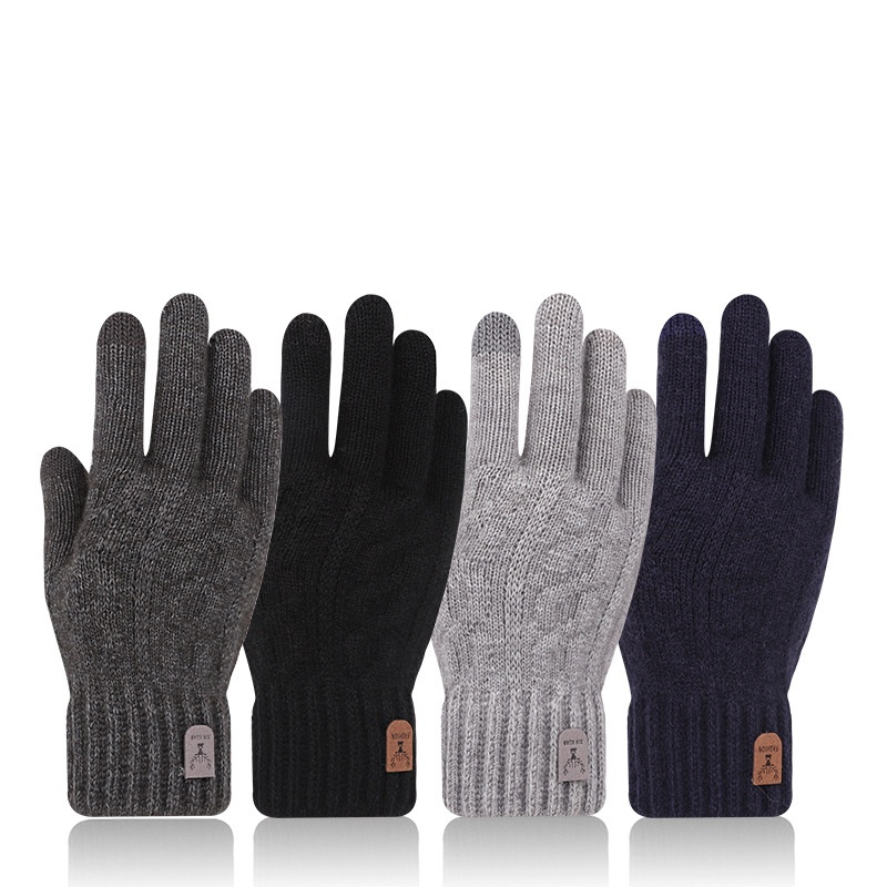 Wool Glove Lined - Gants tricotés en laine pour hommes,