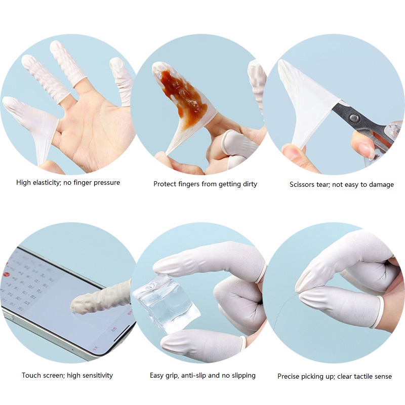100/200 PCS Protège-doigts jet - Latex Disposable Glove avis et prix