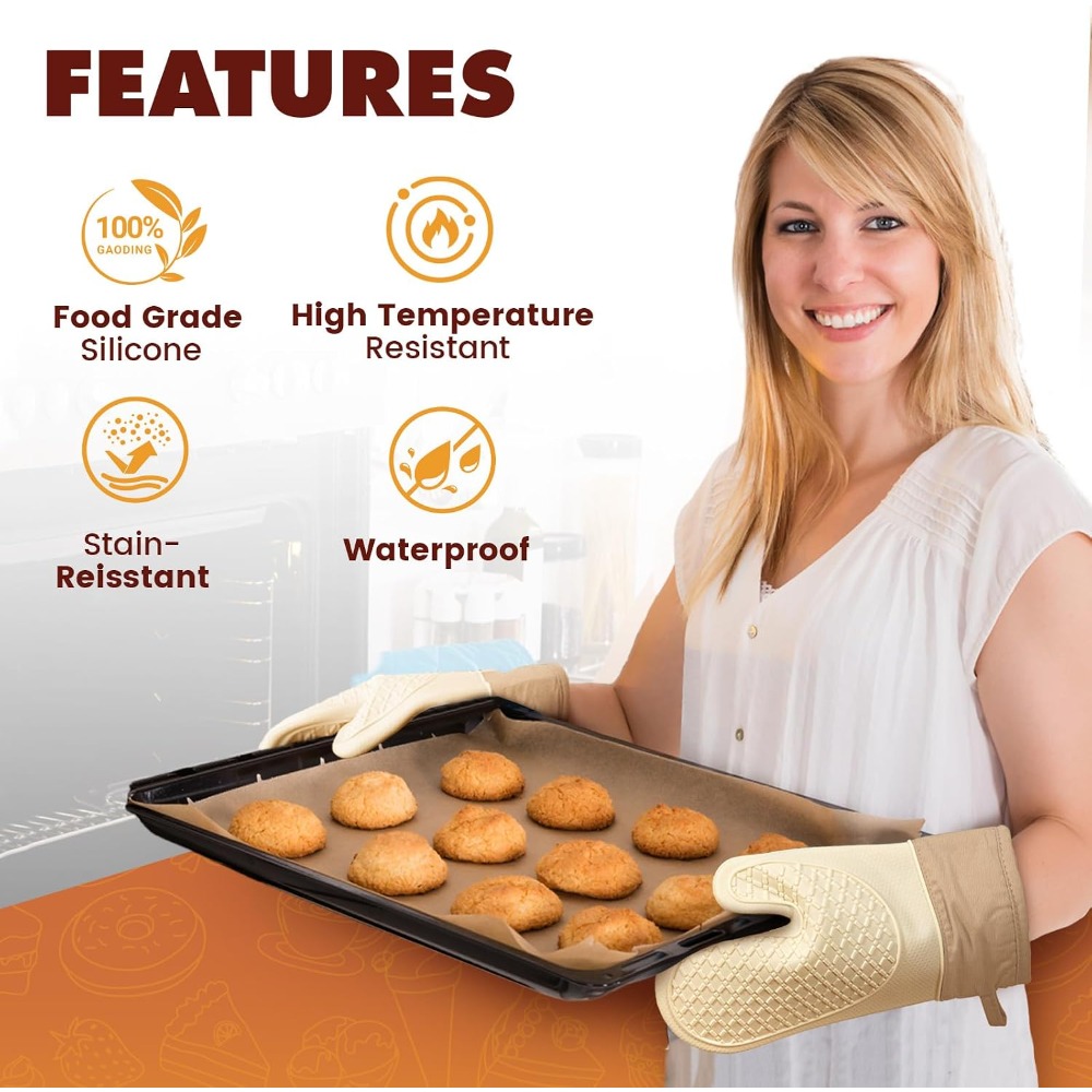 Ensemble de 2 gants de cuisine - Oven Mitt Silicone avis et prix