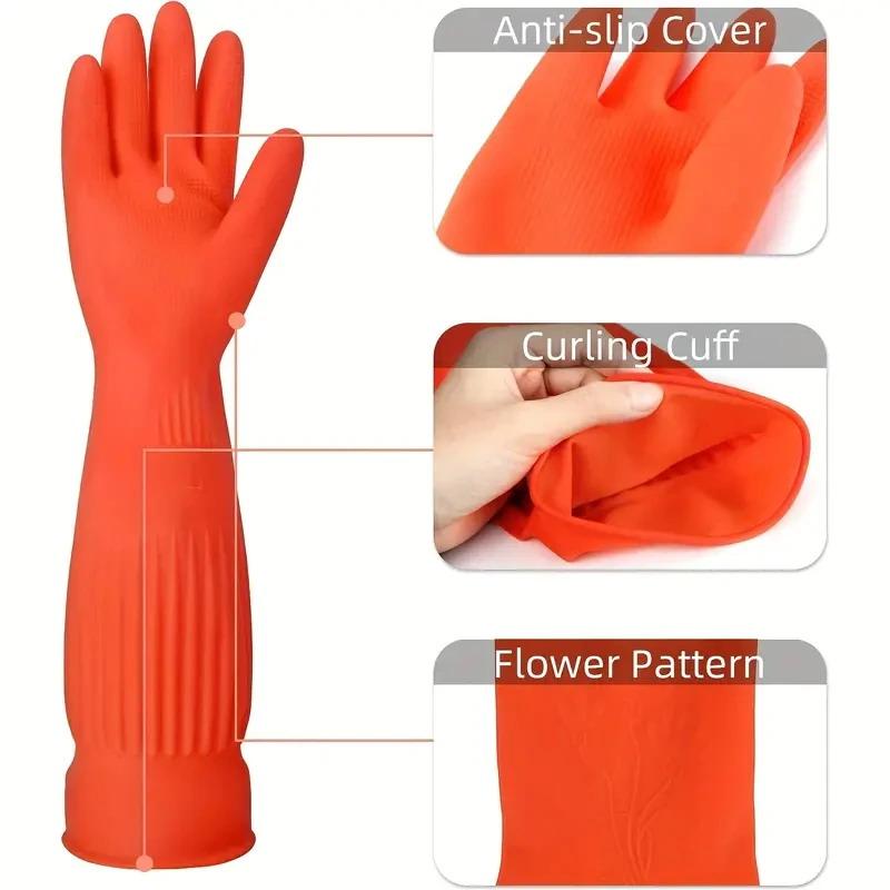 Gants de vaisselle longs en ca - Rubber Glove Cleaning avis et prix