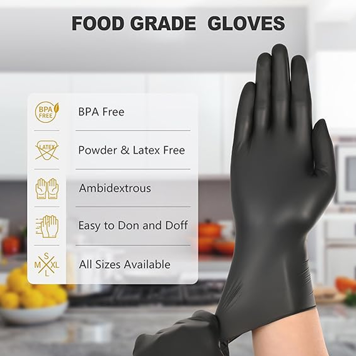 Gants en nitrile noirs jetable - Latex Disposable Glove avis et prix