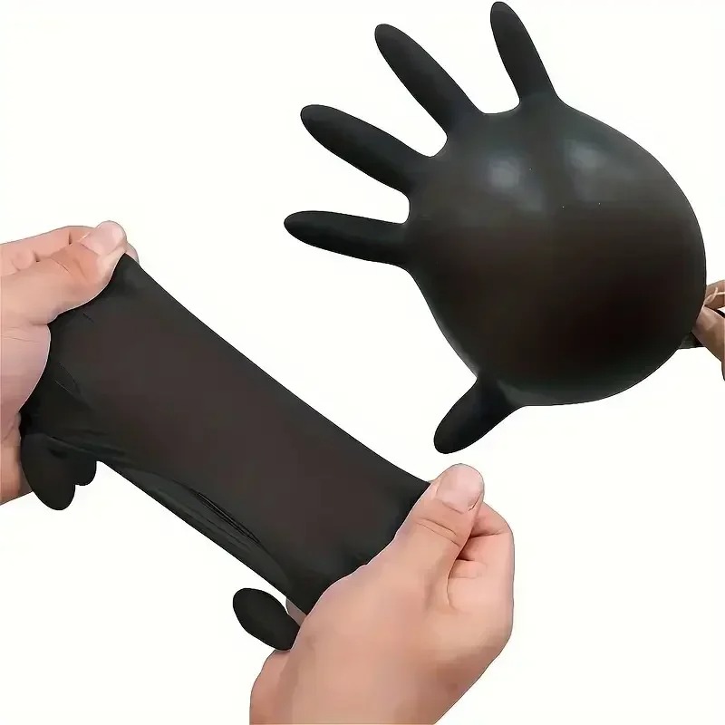 Gants noirs jetables sans late - Latex Disposable Glove avis et prix